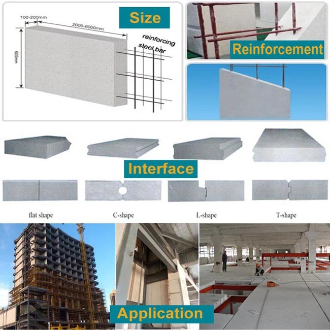 Hebel Material Light Weight Concrete High Strength Fast Installation Wall Panel Slab