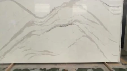 Losa de piedra de cuarzo artificial parece mármol